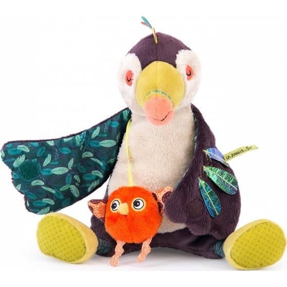 Moulin Roty Peluche musicale Pakou le toucan Dans la Jungle
