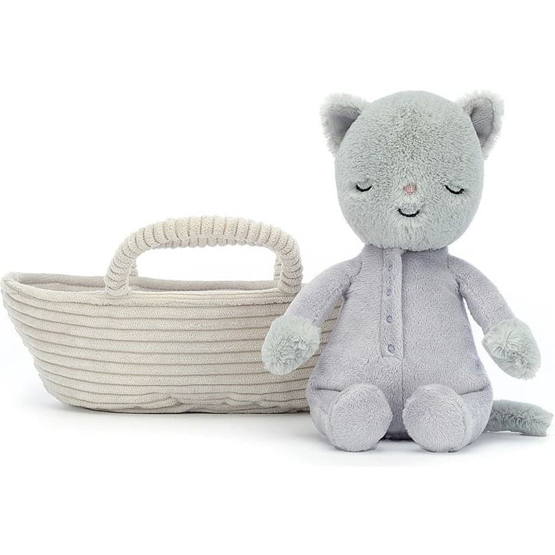 Jellycat Peluche Chat et son Couffin Rock a Bye