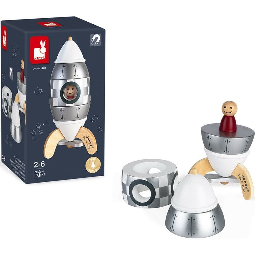 Janod Kit Magnet Fusée Argentée