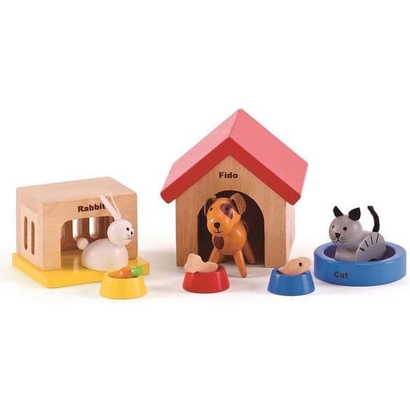 Hape Animaux de la famille pour maison de poupée 