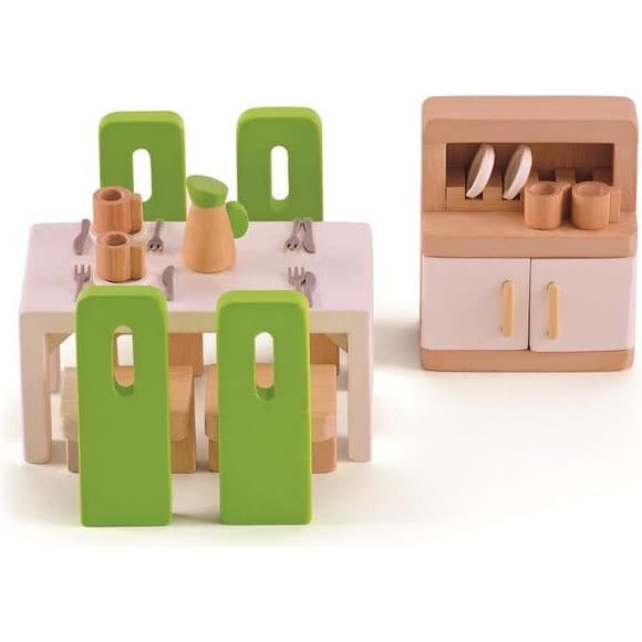 Hape Salle à manger pour maison de poupée 