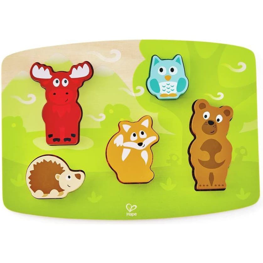 Hape Puzzle tactile, les animaux de la forêt