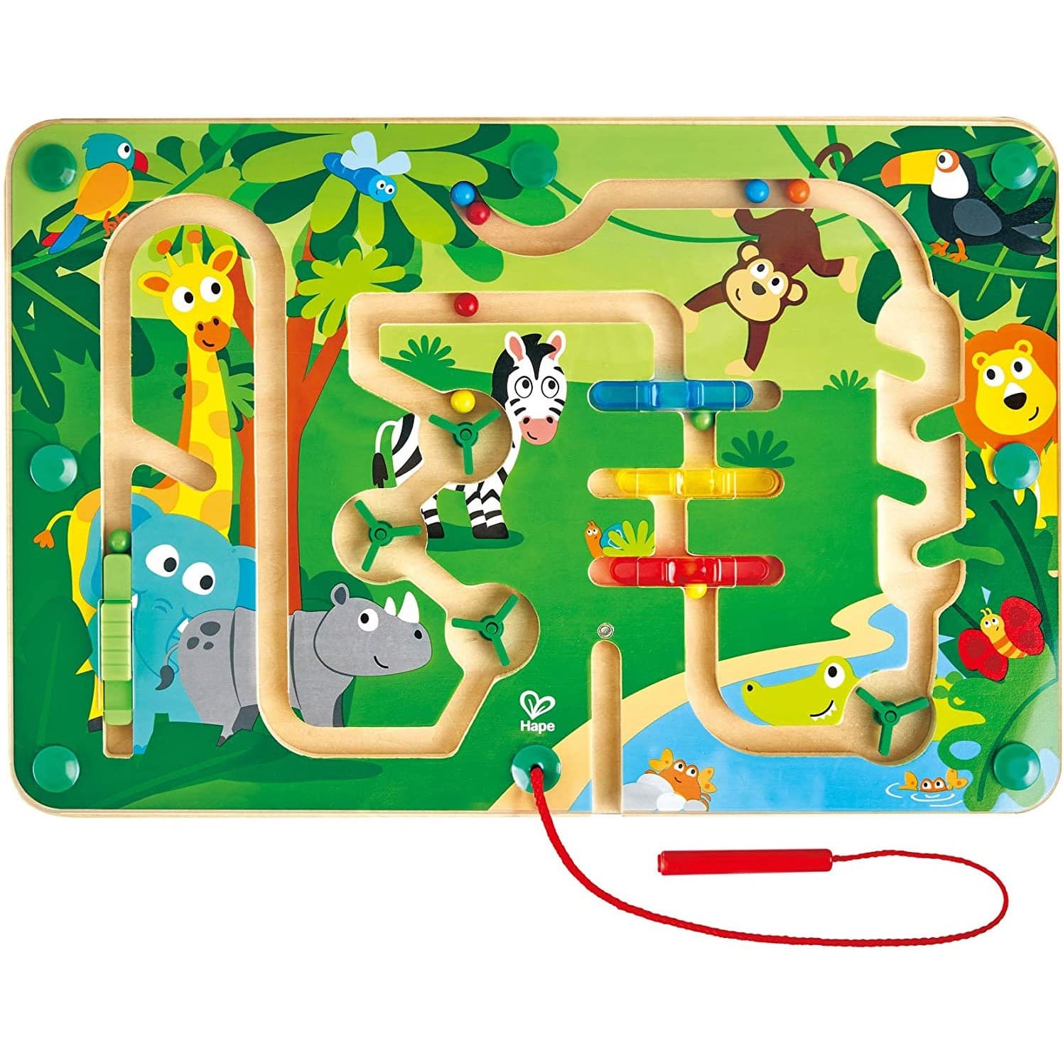 Hape Toys Labyrinthe magnétique en bois : Jungle