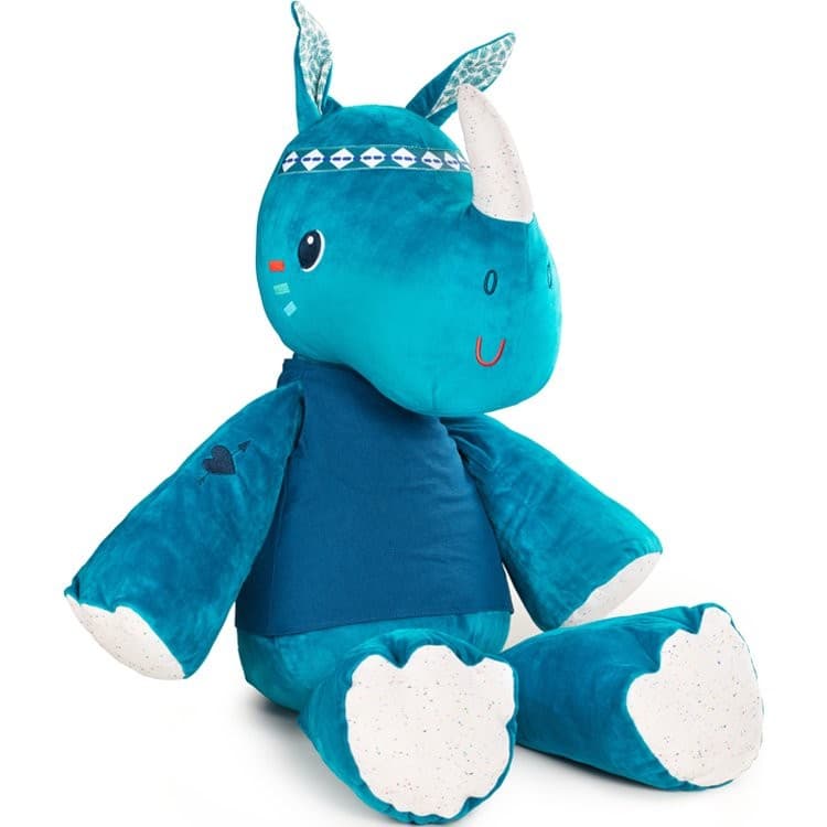 Lilliputiens Peluche géante Marius le rhinocéros