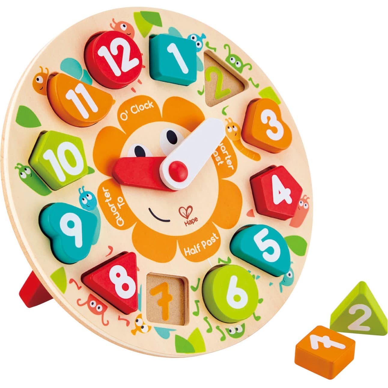 Hape Puzzle à grosse pièces Horloge en Anglais