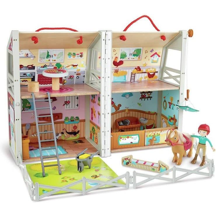 Hape Toys Ranch du poney club avec accessoires Dès 3 ans