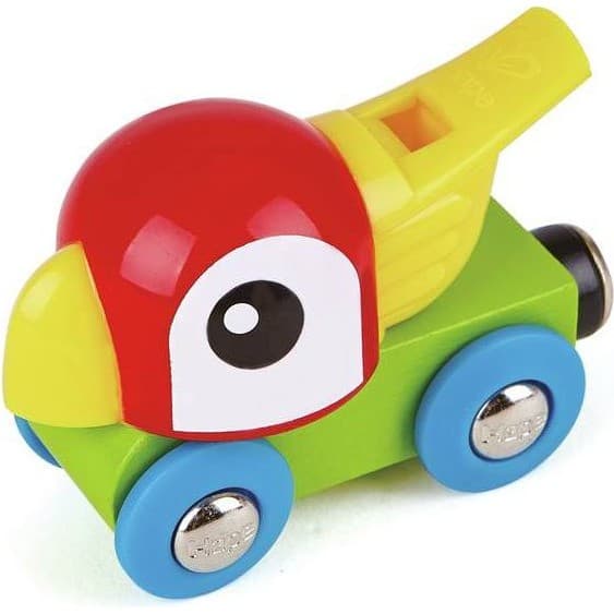 Hape Locomotive train en bois Perroquet Siffleur