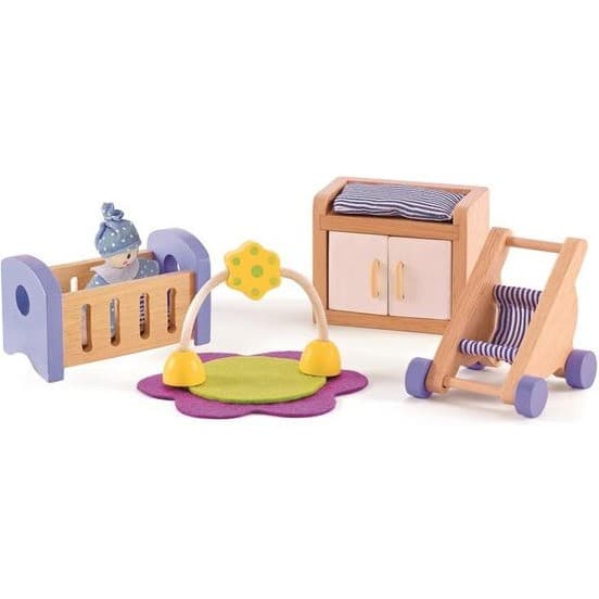Hape Chambre de bébé pour maison de poupée 