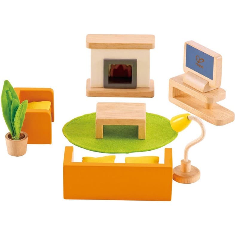 Hape Mobilier en bois pour maison de poupées, Meubles de Salon