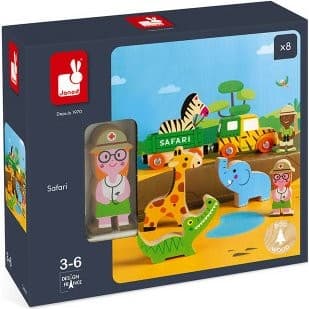 Janod Coffret de jeu en bois Safary Story
