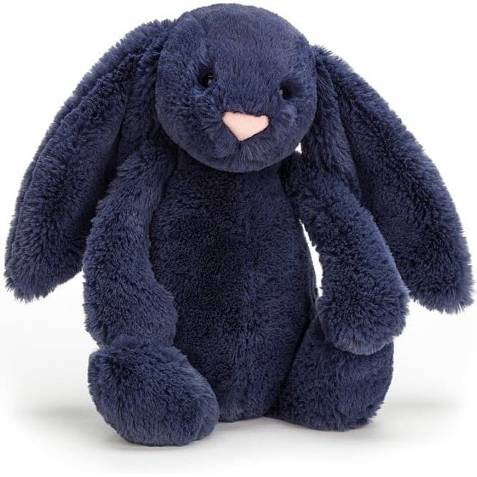 Jellycat Peluche Lapin Bashful Navy 18 cm