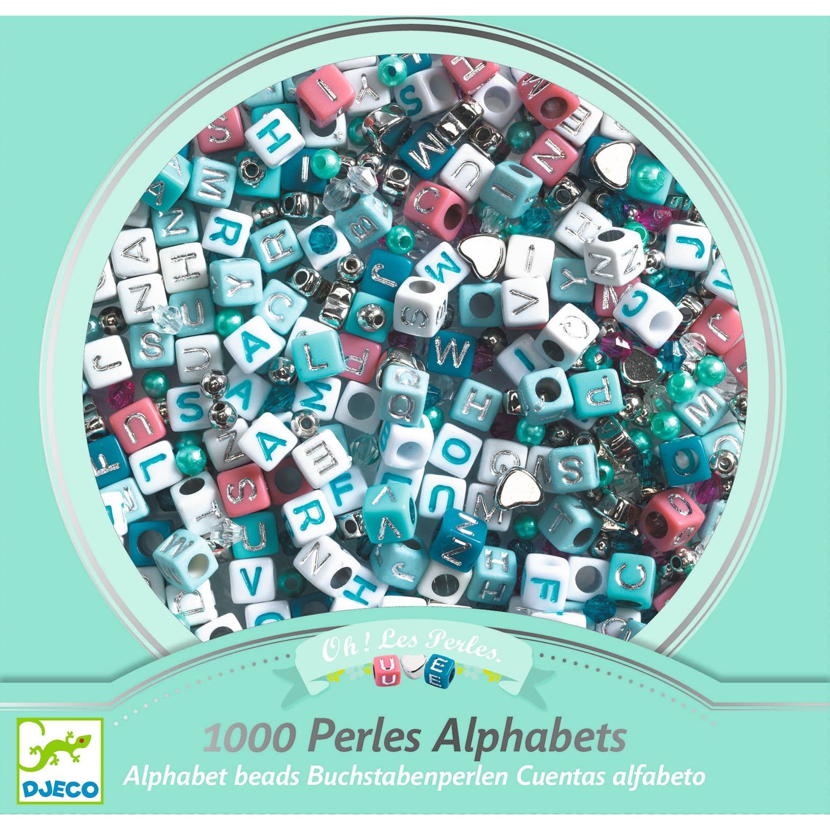 Djeco Foison de perles Alphabet argent