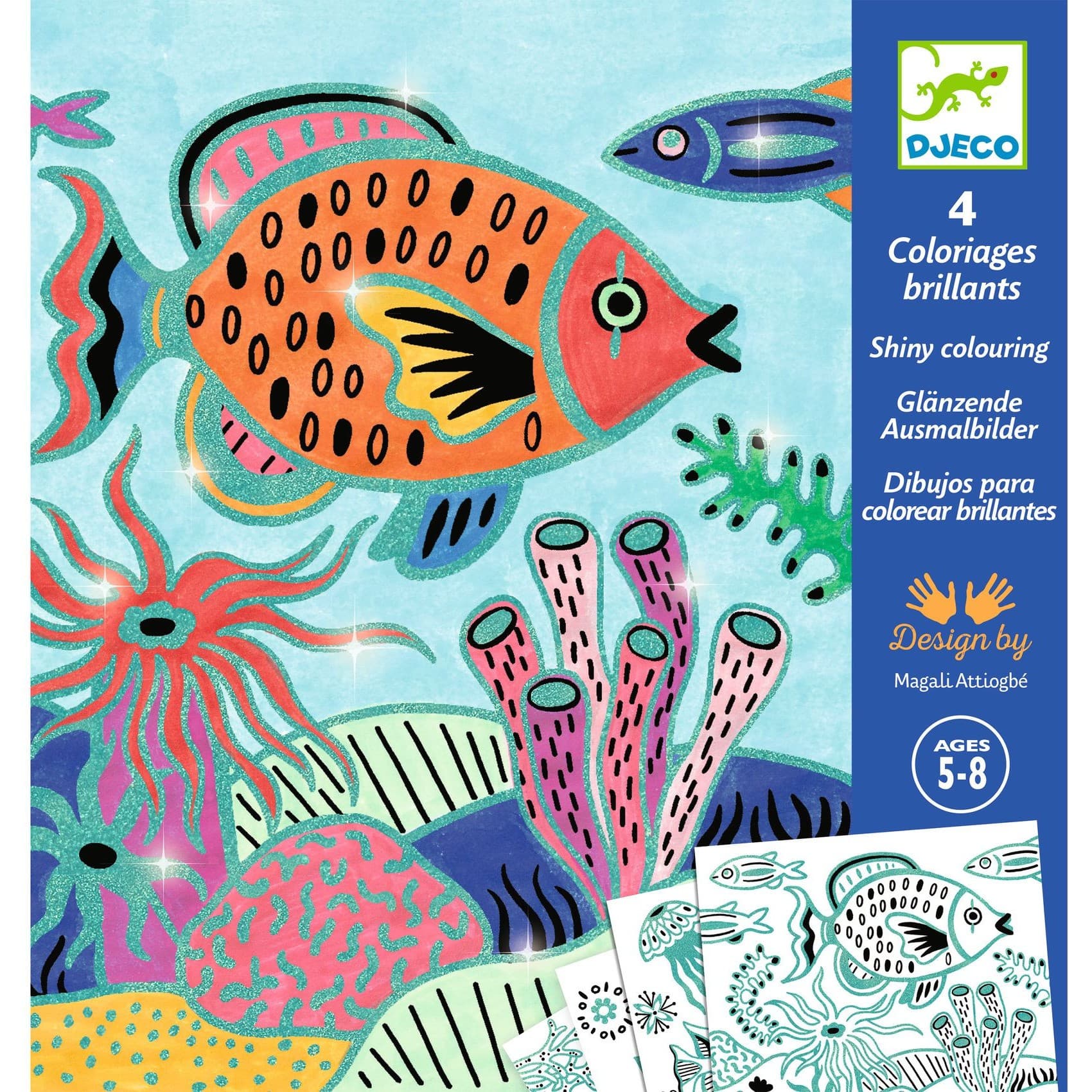 Djeco Coloriages brillants Sous la mer