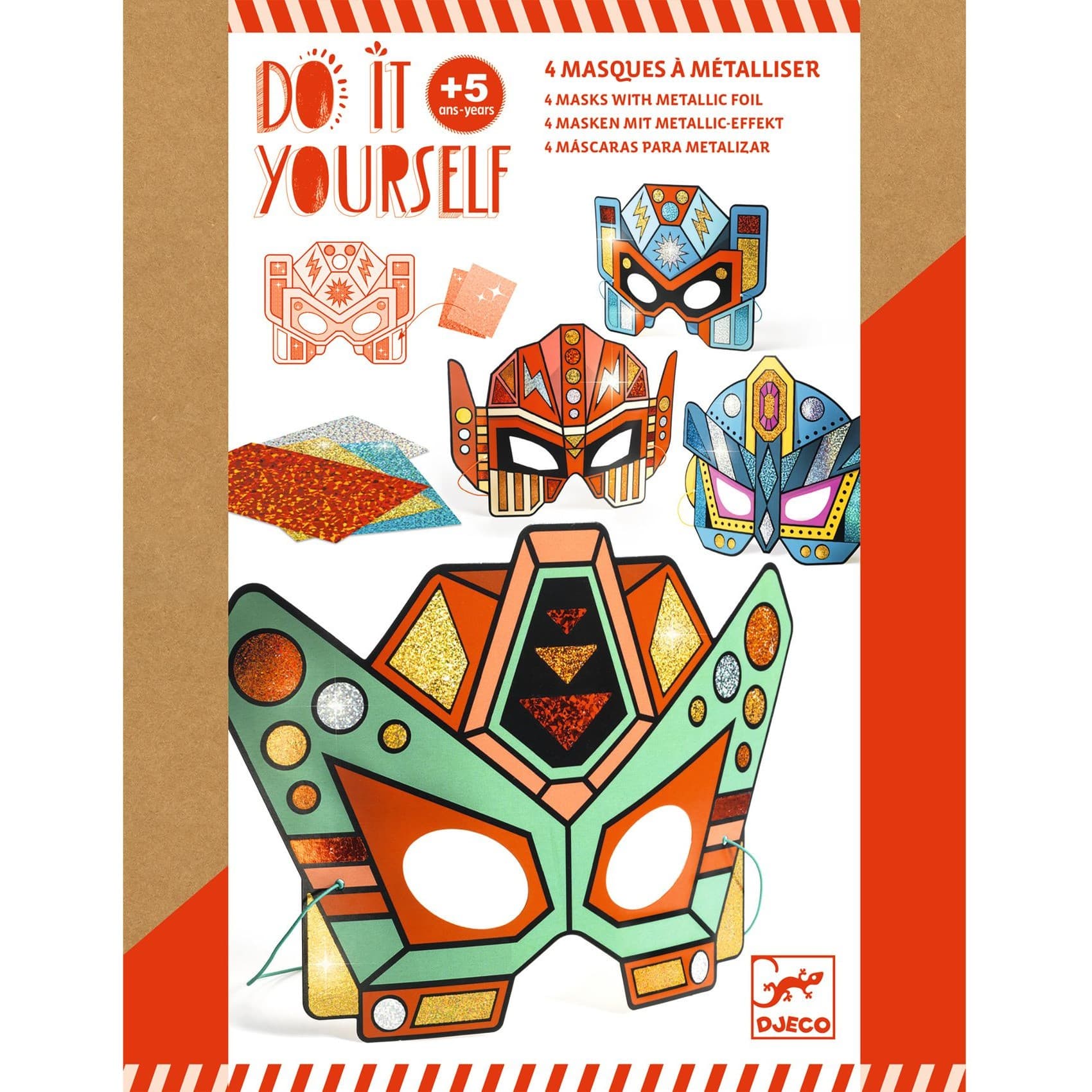Djeco Masques à métalliser Super Robots Do it Yourself