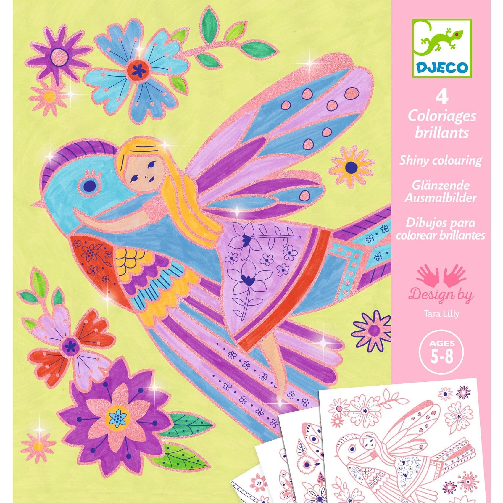Djeco Coloriages brillants Petites ailes