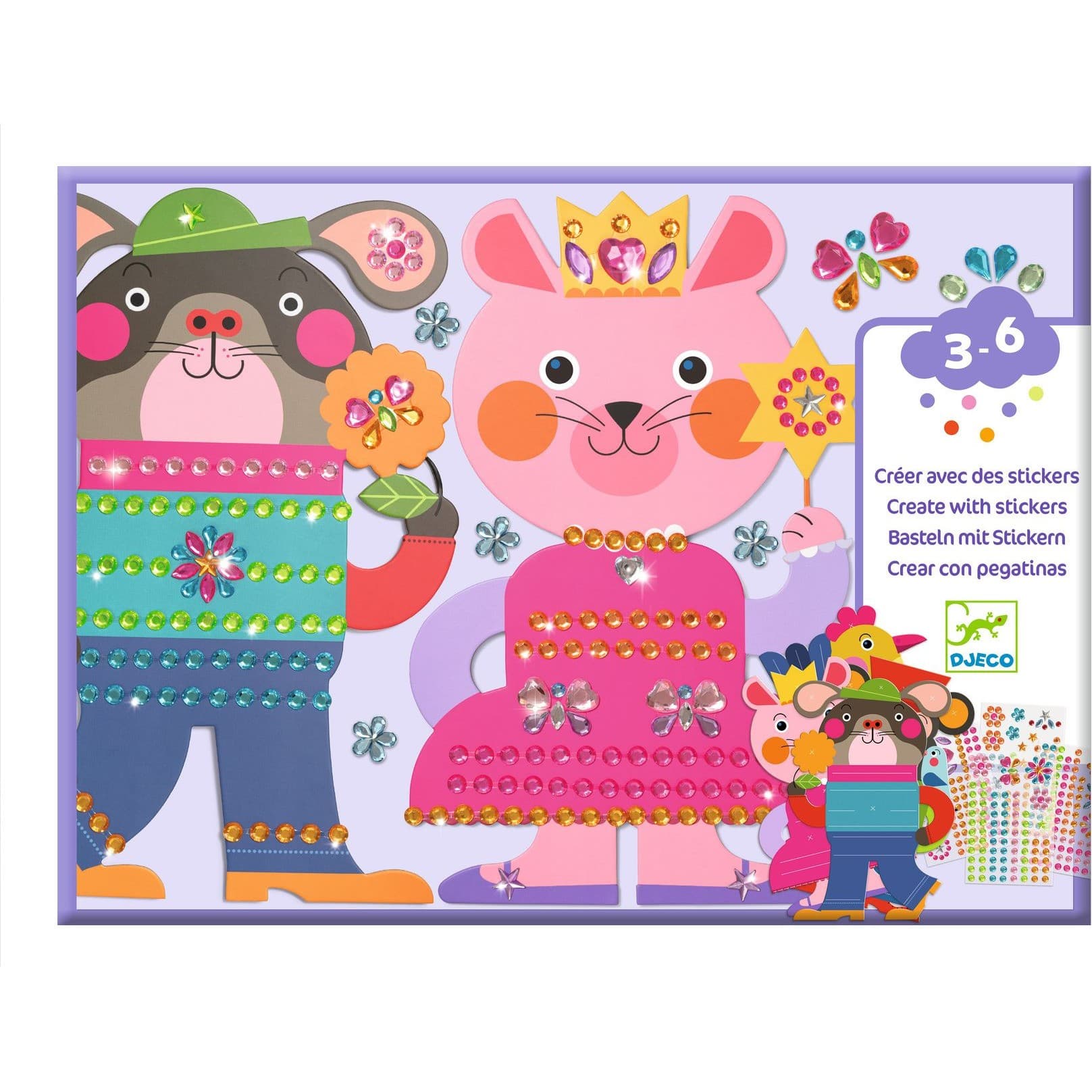 Djeco Créer avec des stickers Eclatants