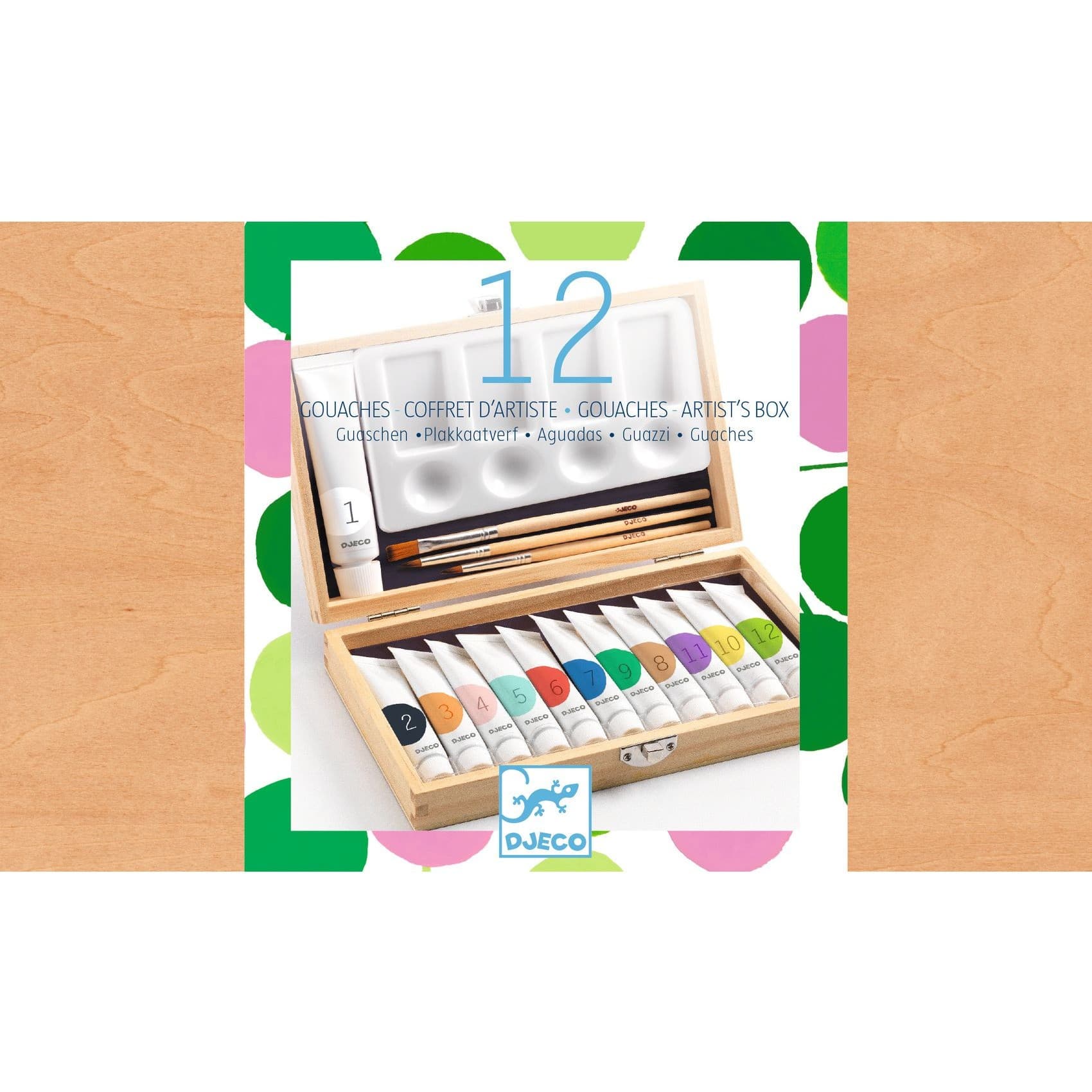 Djeco Les couleurs des grands 12 Gouaches Coffret d'artiste