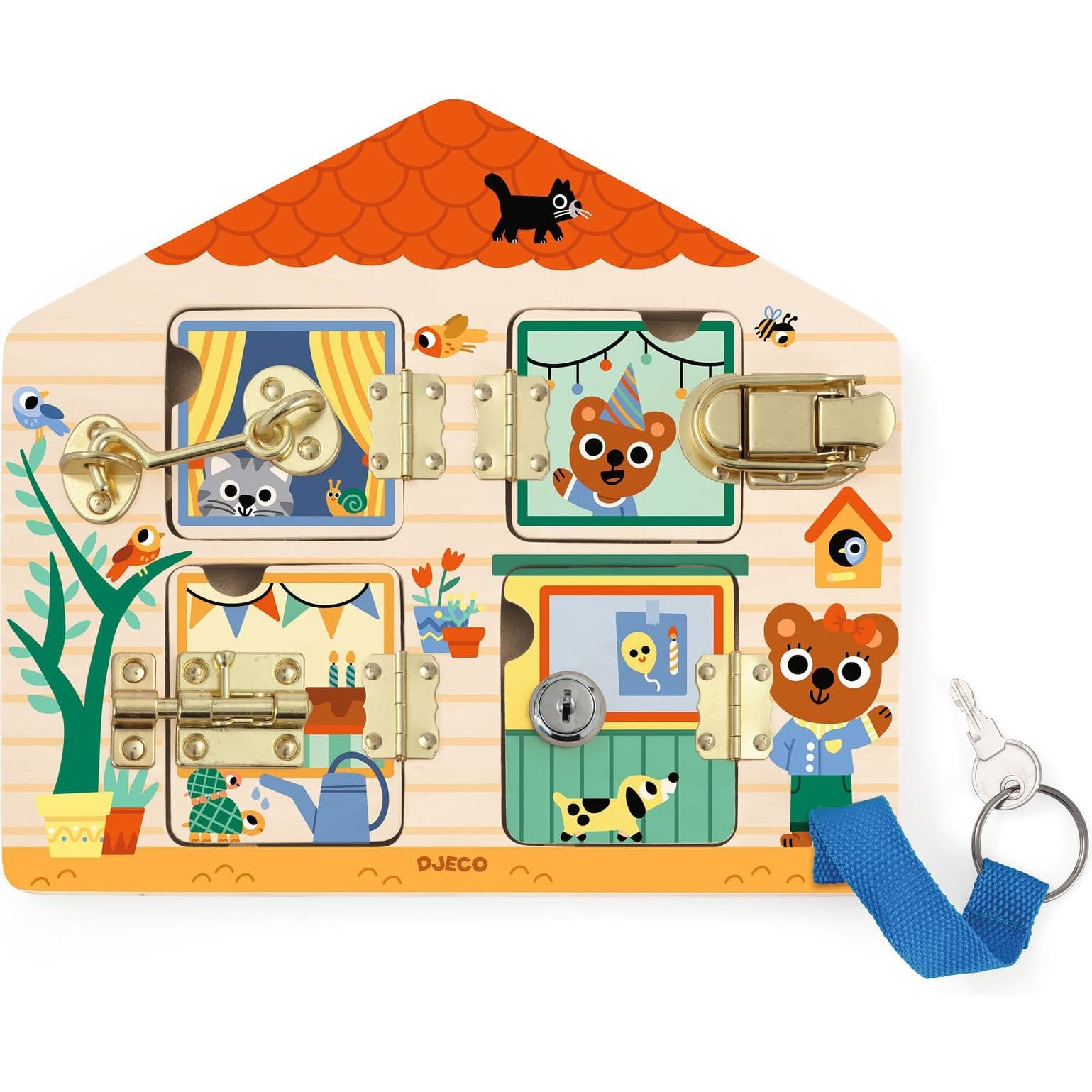 Djeco Jeux éducatifs bois Cabanalock