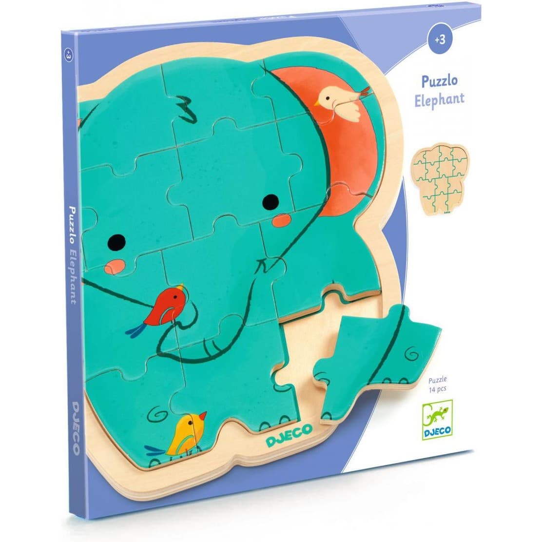 Djeco Puzzlo Elephant 14 pièces