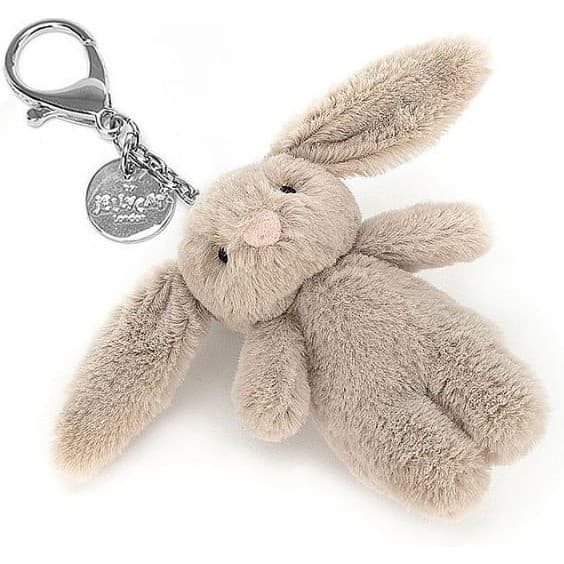 Jellycat Porte Clés Lapin Beige Bashful 8 cm