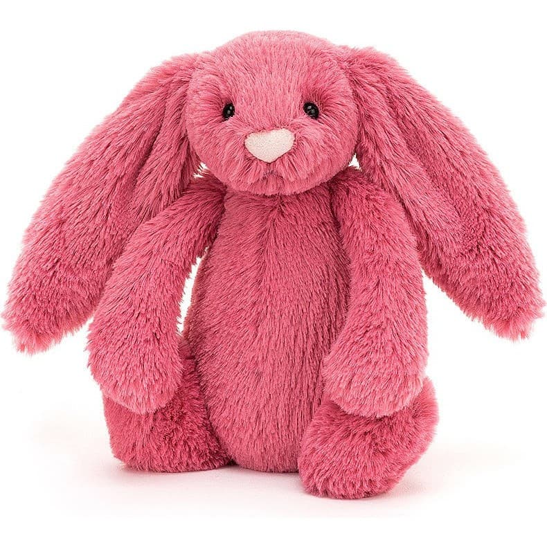 Jellycat Peluche Lapin Rose Cerise Bashful 18 cm