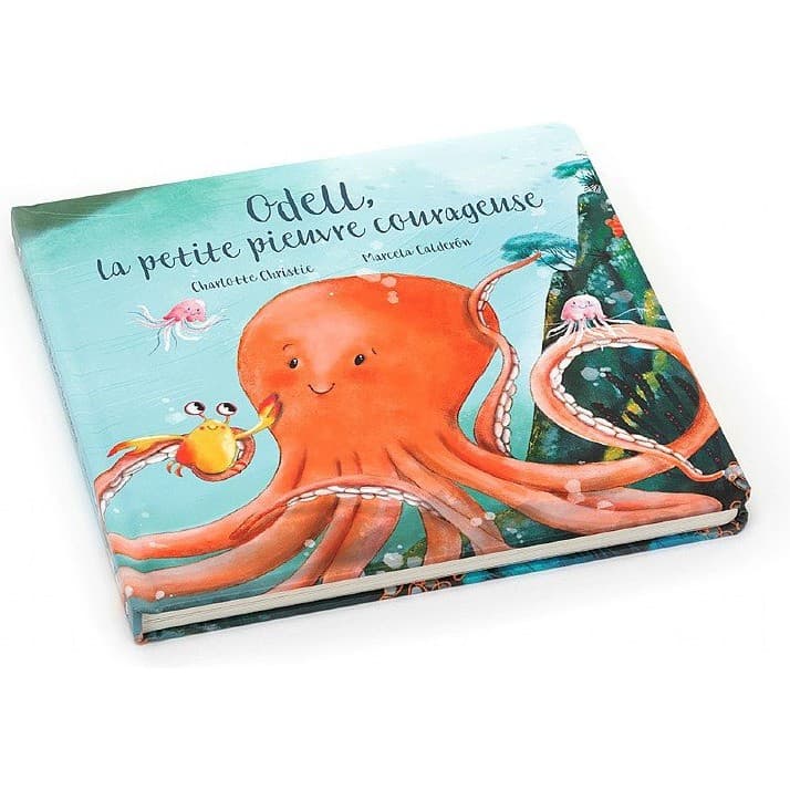 Jellycat Livre cartonné Odell La Petite Pieuvre Courageuse