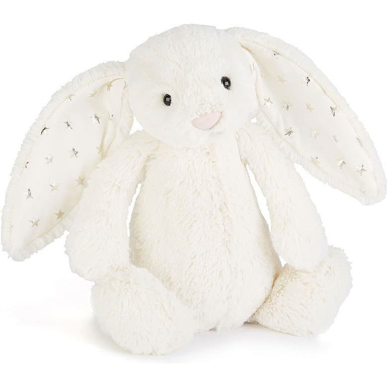 Jellycat Petit lapin Bashful Twinkle 18 cm Blanc étoiles