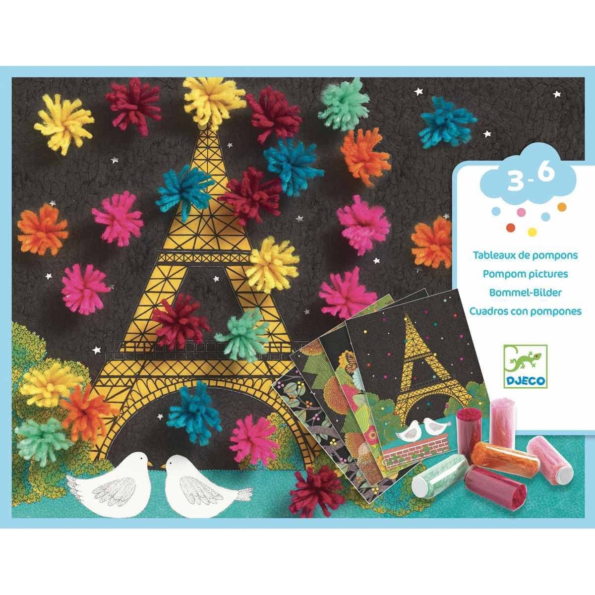 Djeco Une explosion de pompons collages dès 3 ans