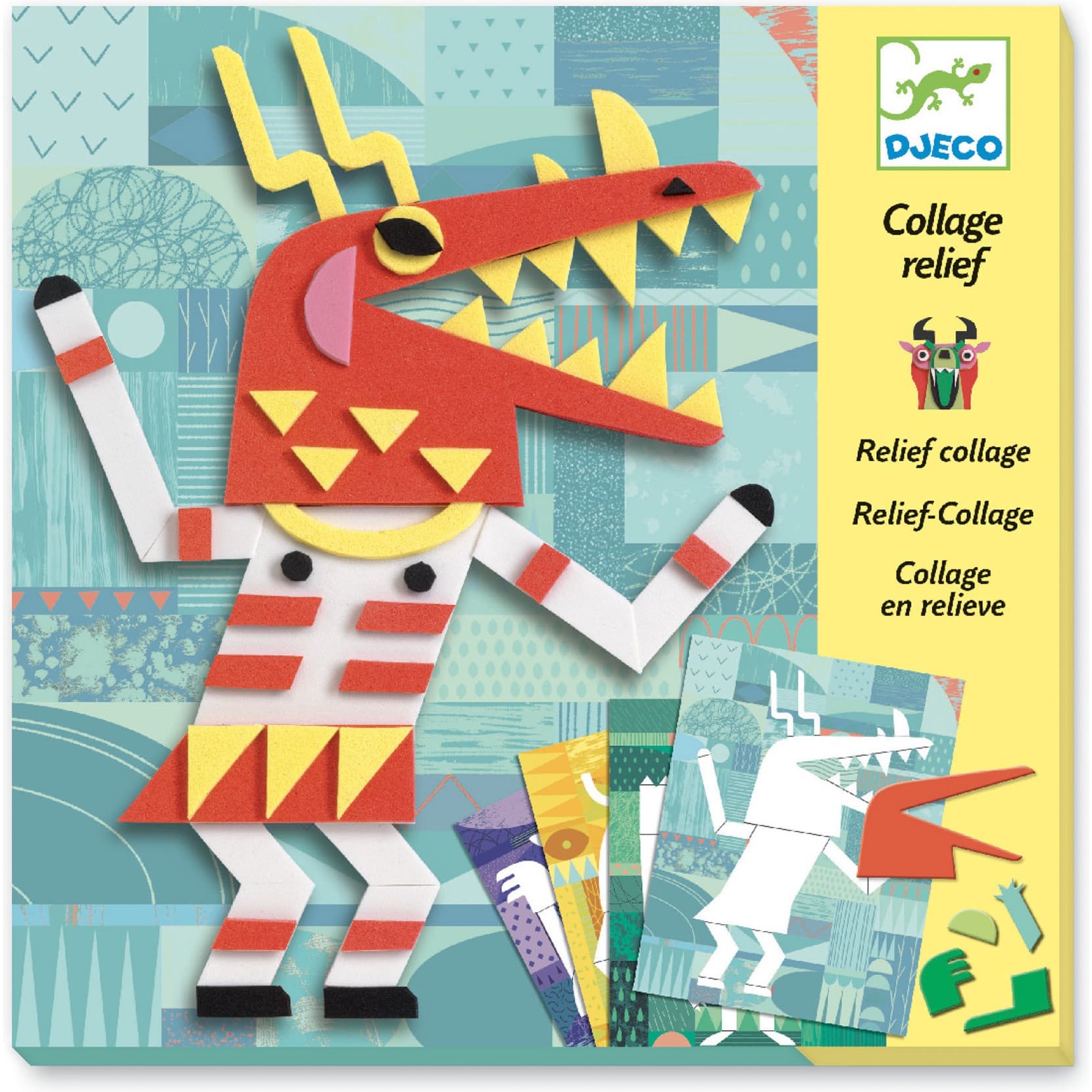 Djeco Coffret Collage Reliefs Monsters Gallery
