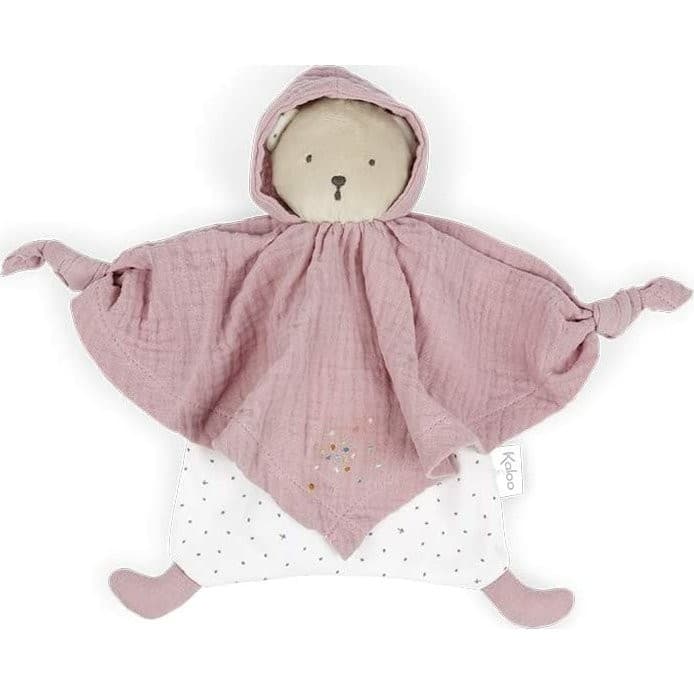 Kaloo Doudou en coton Bio Ours Rose Petit Pas