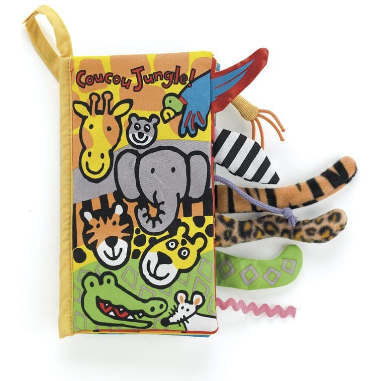 Jellycat Livre d'éveil en tissu coucou la jungle