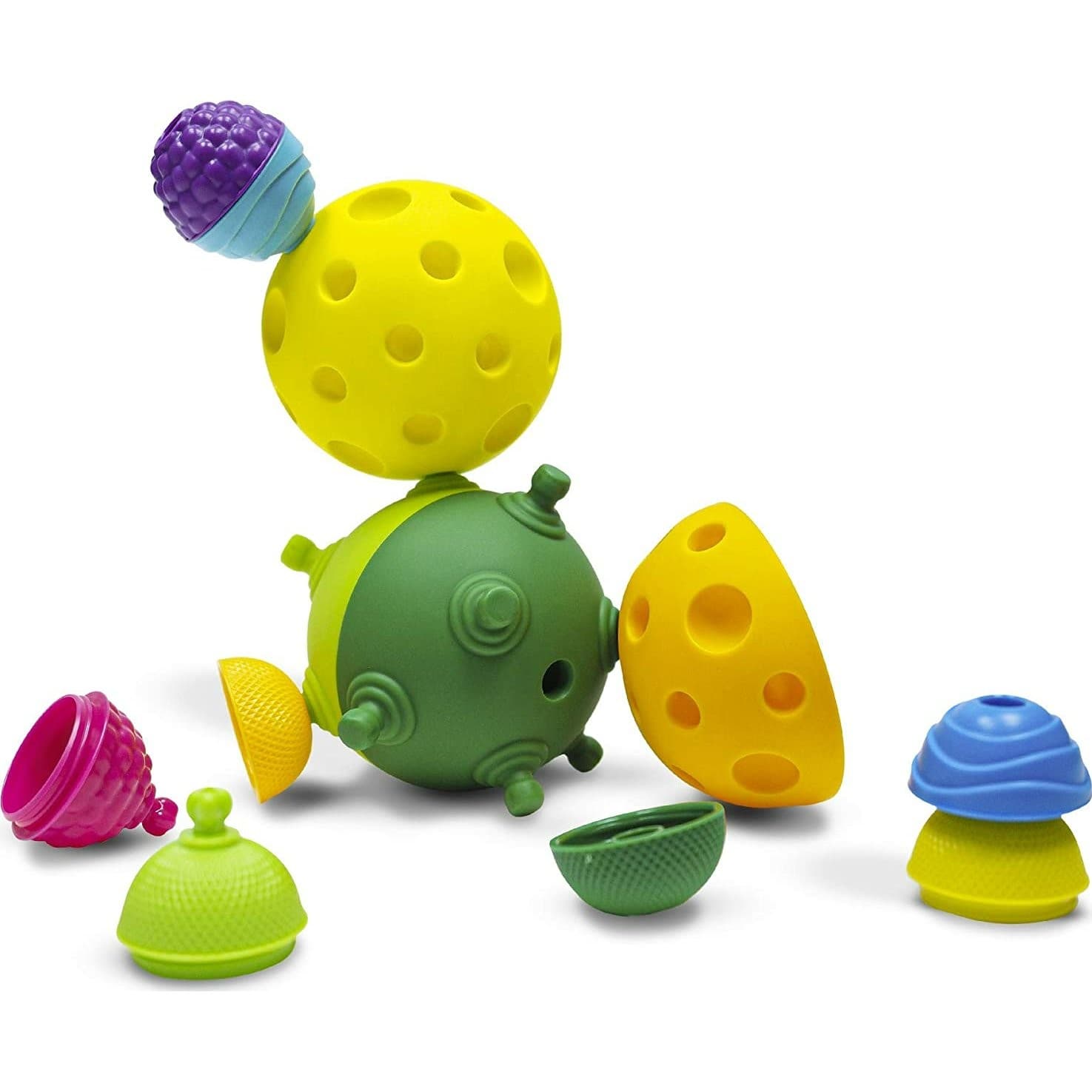 Lalaboom Balles sensorielles et perles (12 pièces)