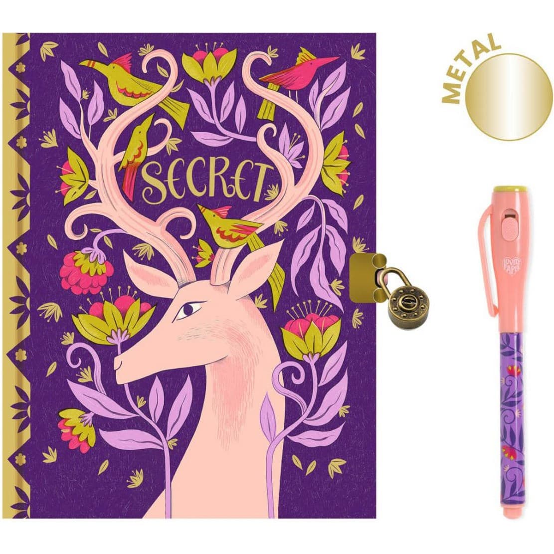 Djeco Carnet secret avec stylo à encre invisible Melissa