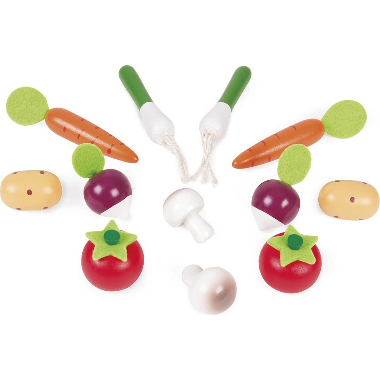 Janod Cagette de 12 légumes en bois