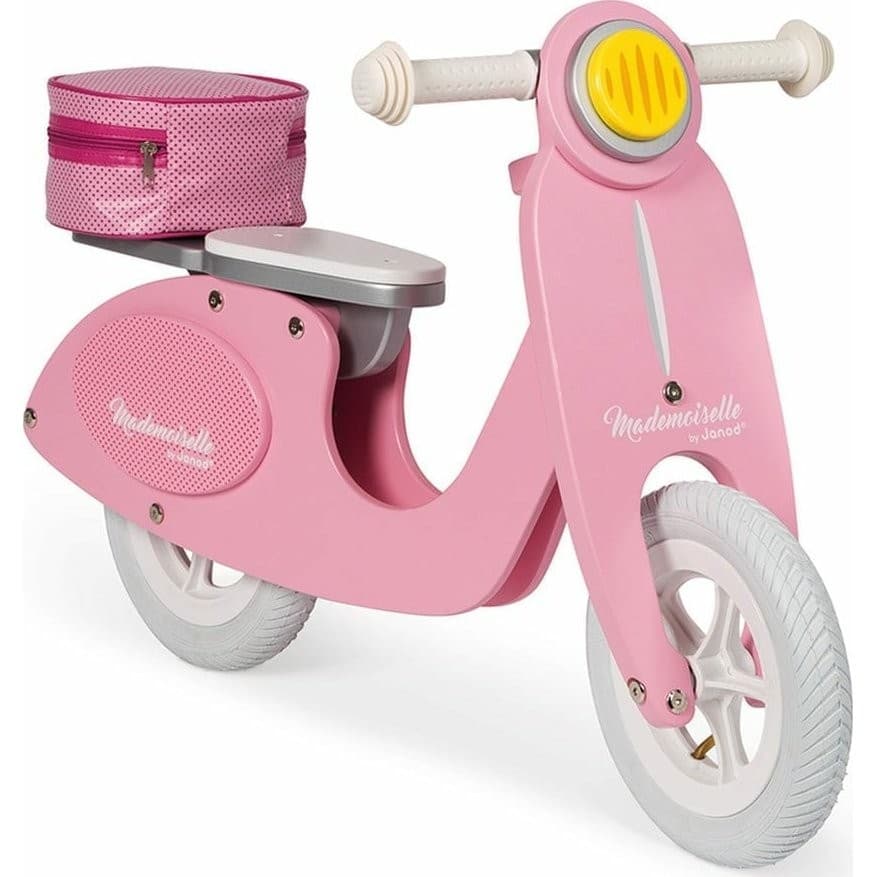 Janod Draisienne Rose Mademoiselle Scooter en bois