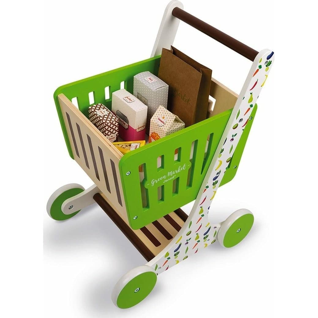 Janod Caddie de supermarché Green Market