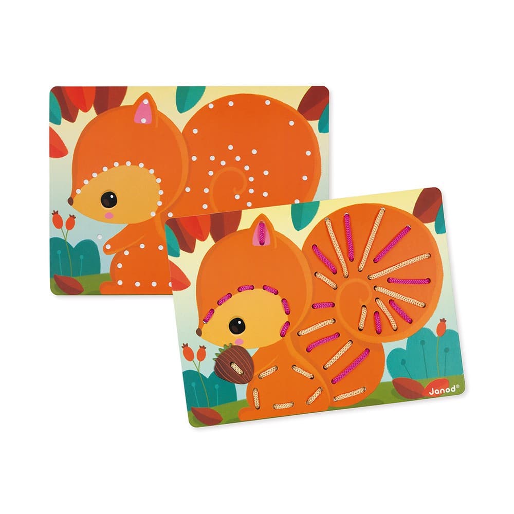 Janod Cartes à lacer : Animaux