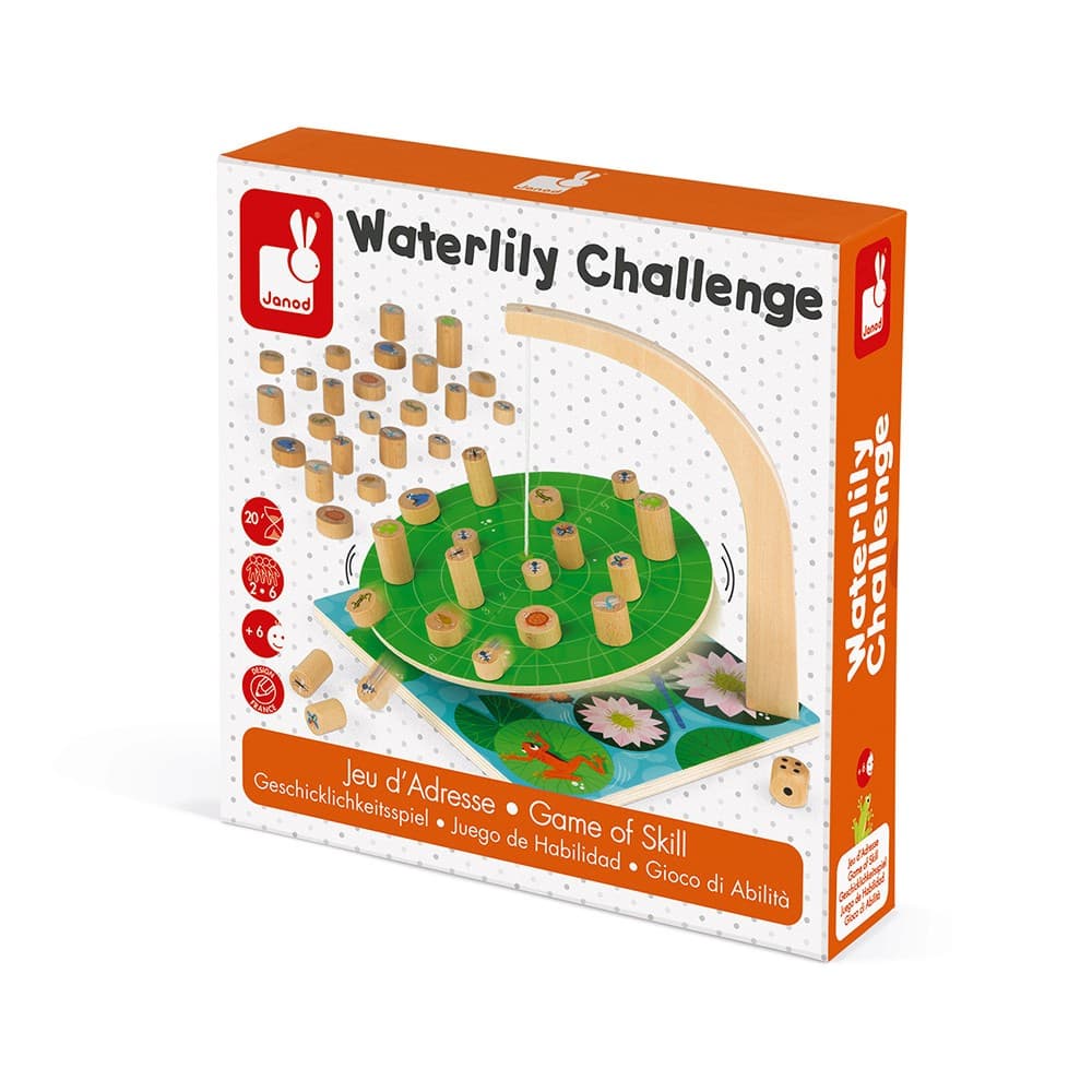 Janod Jeu d'adresse en bois Water Lily Challenge