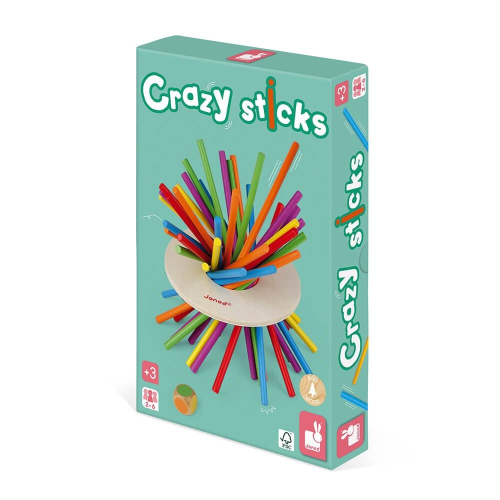 Janod Jeu d'Adresse Crazy Sticks bois