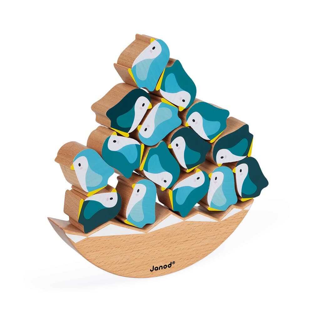 Janod Jeu Basculo Manchots en bois Partenariat Wwf®