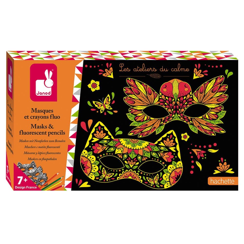 Janod Masques et crayons fluo Les ateliers du calme