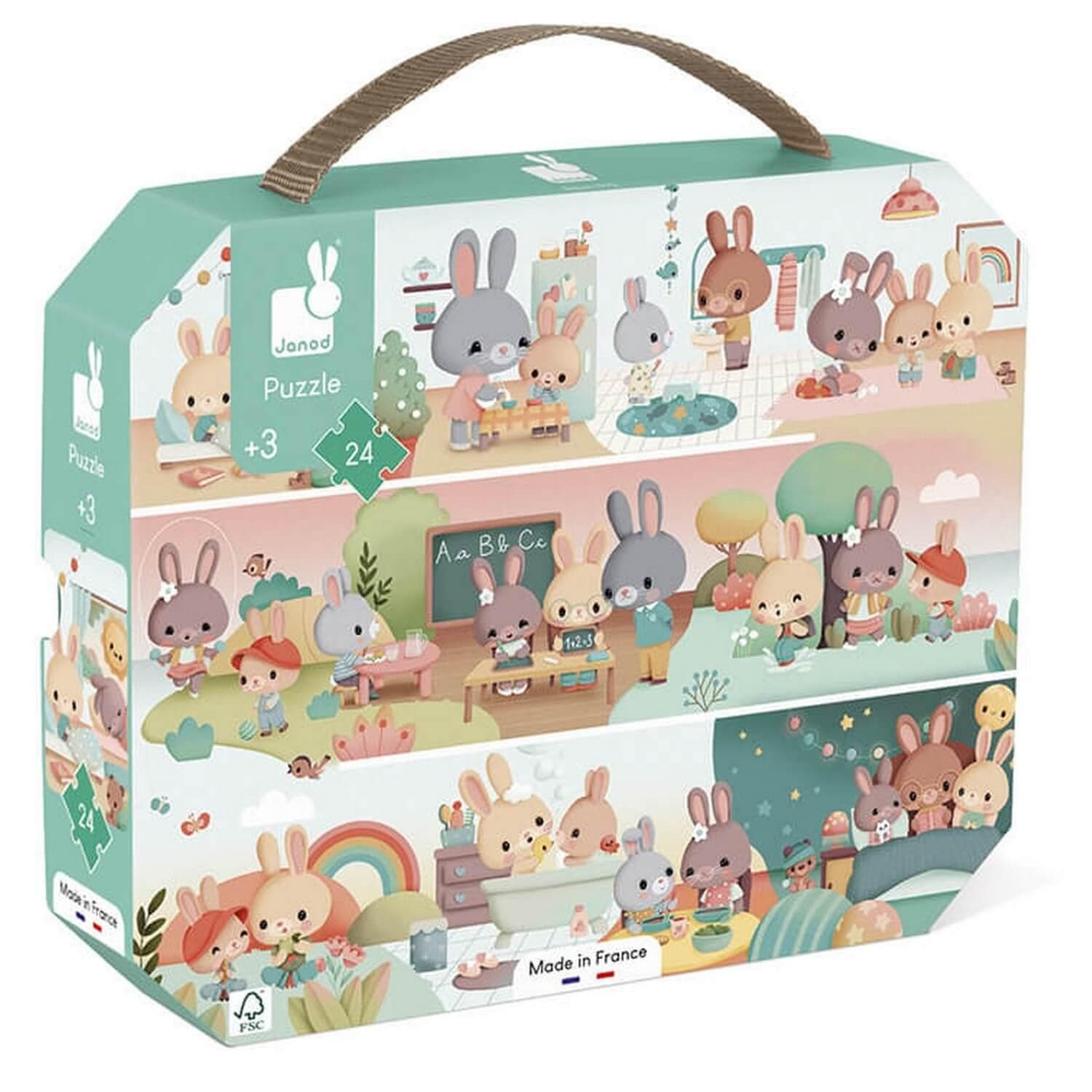 Janod Puzzle Une journée 24 pcs