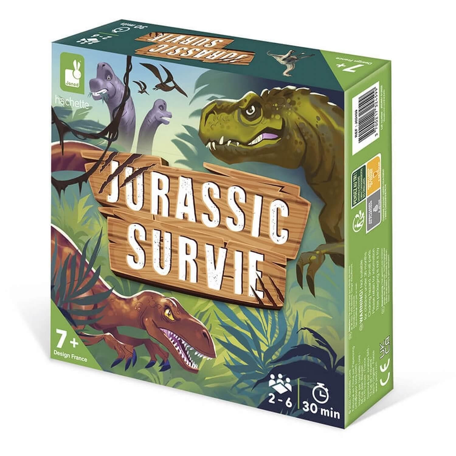 Janod Jeu de cartes Jurassic Survie