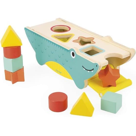 Janod Boite à formes Croco des formes Tropik