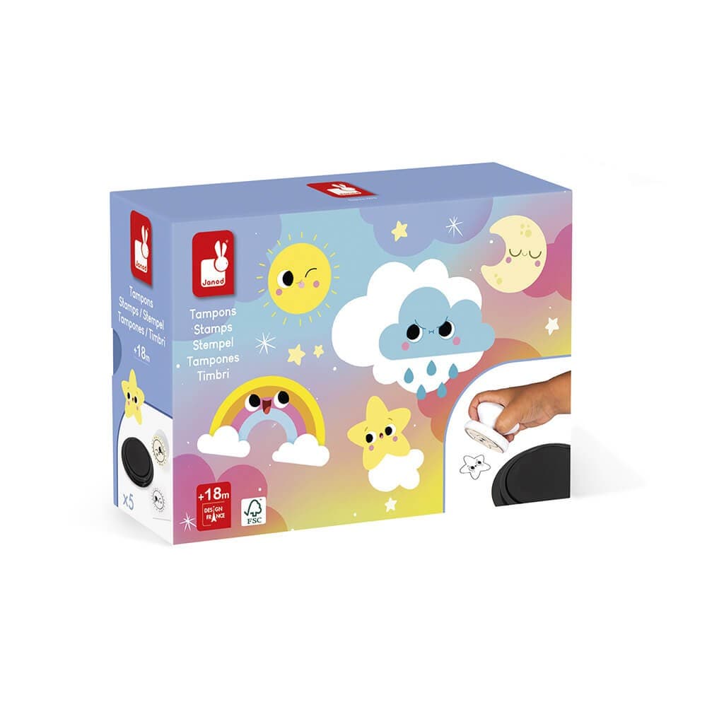Janod Coffret de 5 tampons Stampinoo Dream