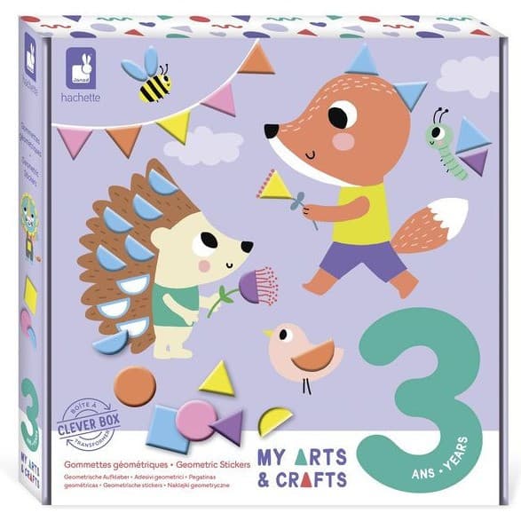 Janod Coffret créatif Gommettes Géométriques 3 ans