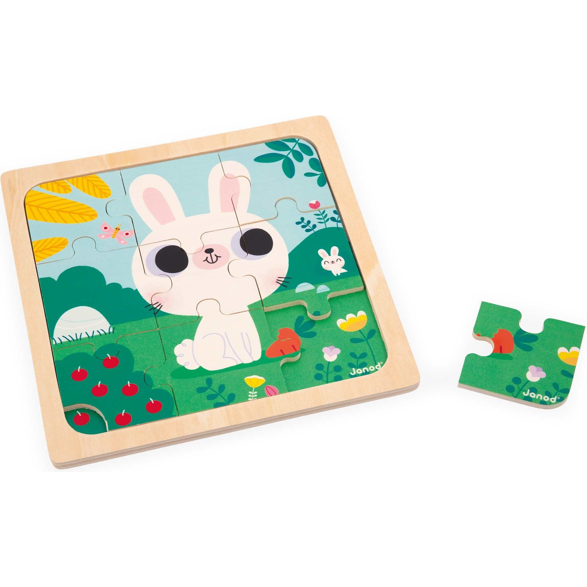 Janod Puzzle Lapin blanc 9 pcs