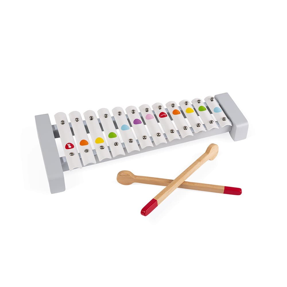 Janod Xylophone pour enfant en Métal Confetti