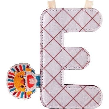 Lilliputiens Lettre en tissu E Jack le Lion