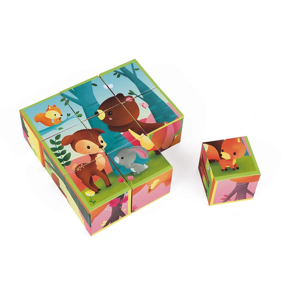 Janod Kubkid animaux de la forêt 9 cubes